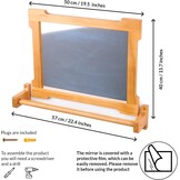 Montessori Wandspiegel met Houten Stang voor Peuters: Leren Lopen met 34% Korting!