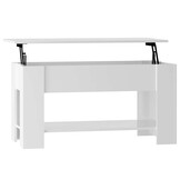 Moderne Salontafel Hoogglans Wit met Lift-Top (54% Korting!)