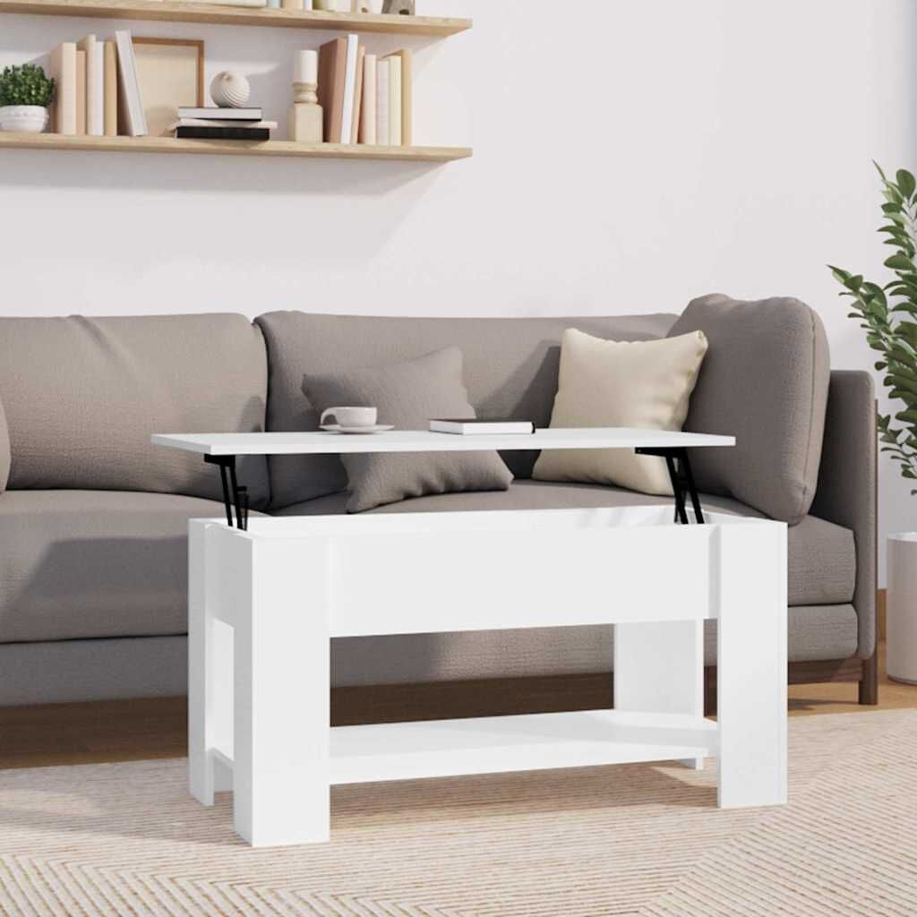 Moderne Salontafel Hoogglans Wit met Lift-Top (54% Korting!)