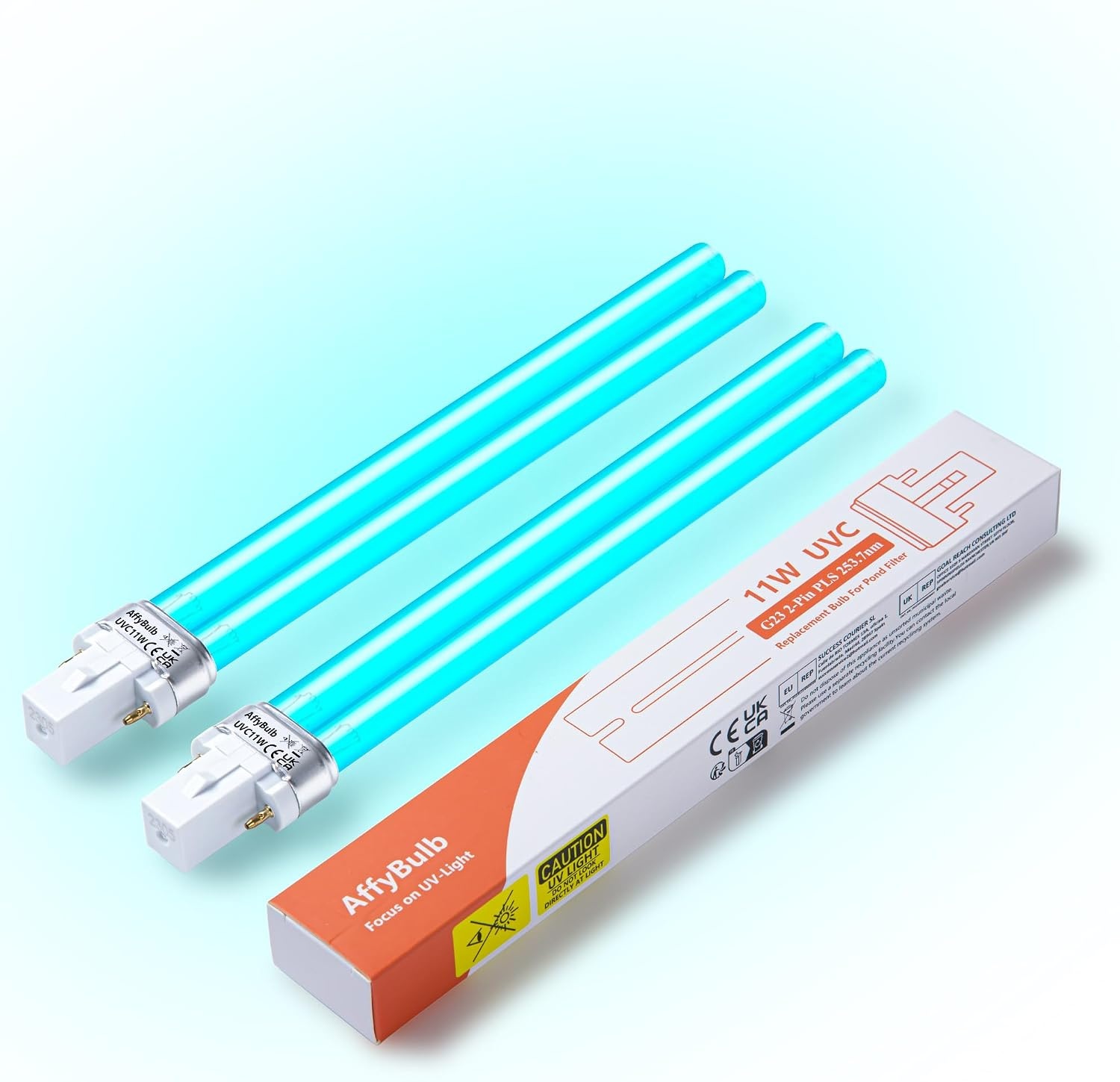 2x UVC Vervangingslamp Vijverfilter 11W G23 2-Pins met 56% Korting