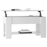 Moderne Salontafel Hoogglans Wit met Lift-Top (54% Korting!)