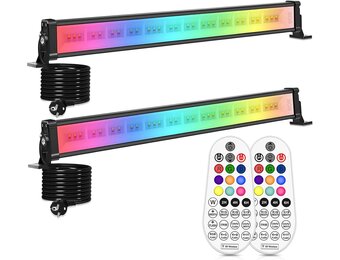 LED Wandlampen Set 2x 42W IP66 | RGB Kleuren met Afstandsbediening