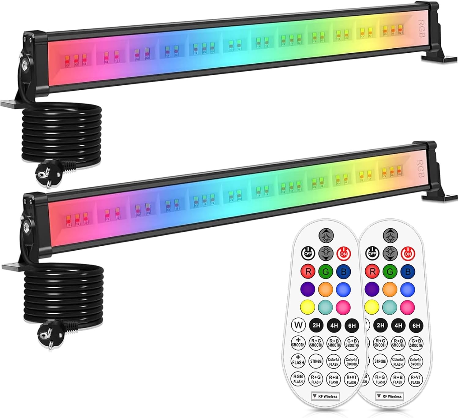 LED Wandlampen Set 2x 42W IP66 | RGB Kleuren met Afstandsbediening