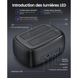 Docking Station 2x HDD/SSD 20TB, Klonen, USB 3.2 Type C, 33% Korting