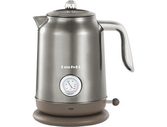 Retro Elektrische Waterkoker RVS 1.7L 1500W met Temperatuurindicator - 34% Korting