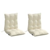 vidaXL Stoelkussens 2 st Lage Rug Oxford Stof Crème - 52% Korting!