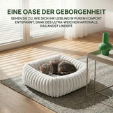Hondenkussen L (92x69x20cm) Wit - Zacht Pluche & Optimale Steun - 46% Korting