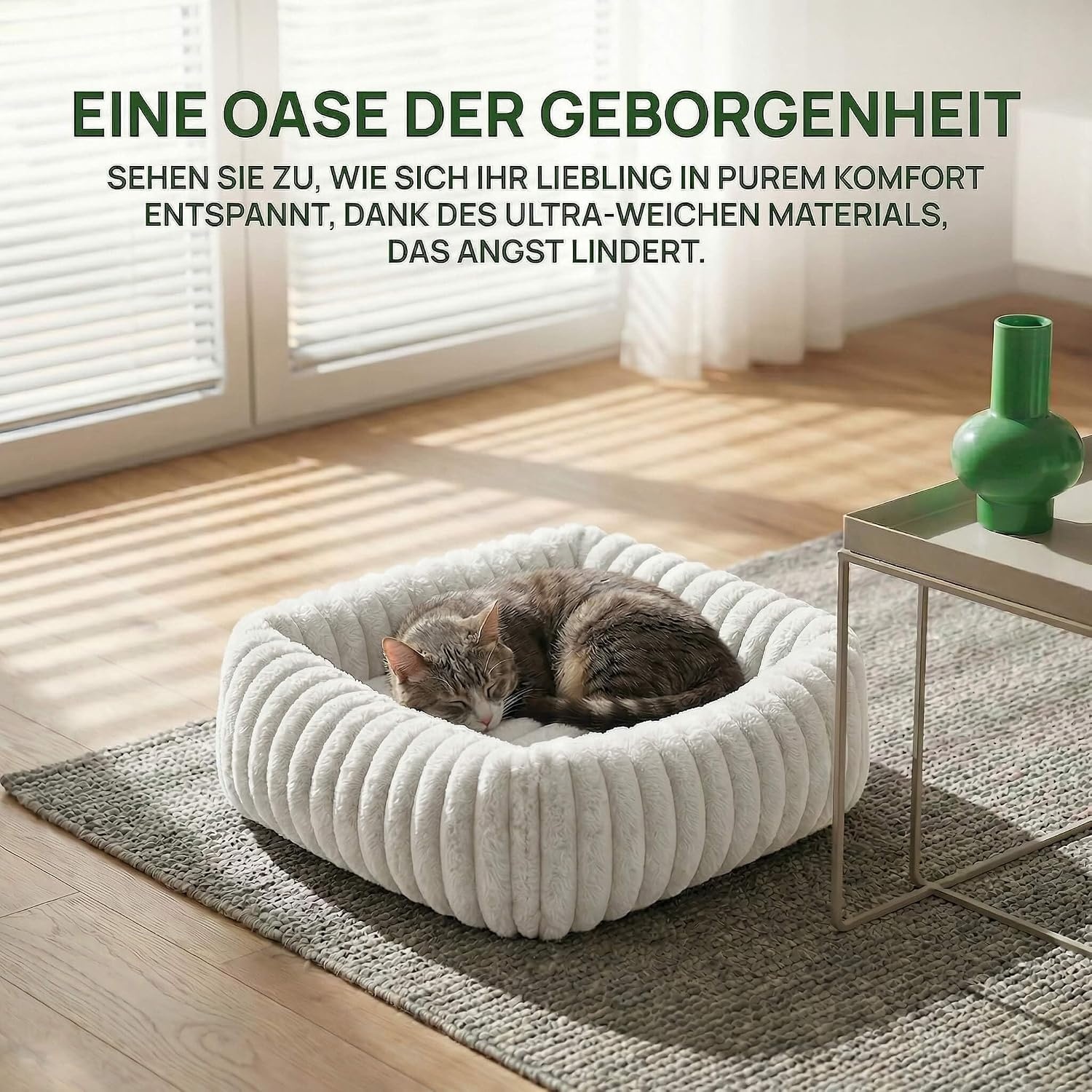 Hondenkussen L (92x69x20cm) Wit - Zacht Pluche & Optimale Steun - 46% Korting