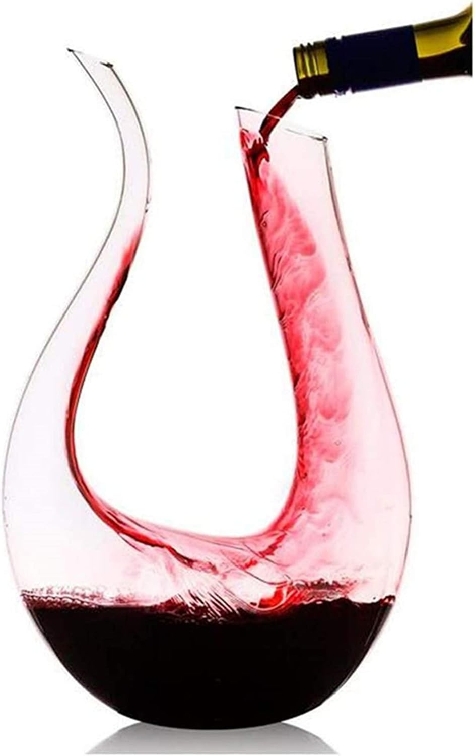 Loodvrij Kristallen Wijnkaraf 1.5L U-vormig - 70% Korting!