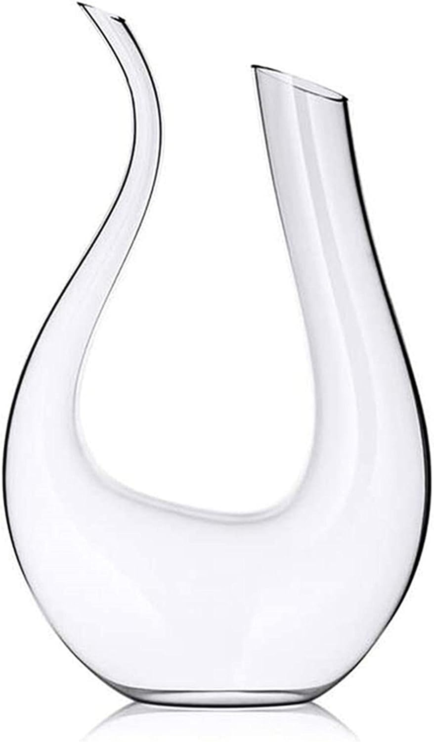 Loodvrij Kristallen Wijnkaraf 1.5L U-vormig - 70% Korting!