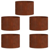vidaXL Tuinplantbakken 5 pcs Bruin 30 x 30 x 20 cm Cortenstaal