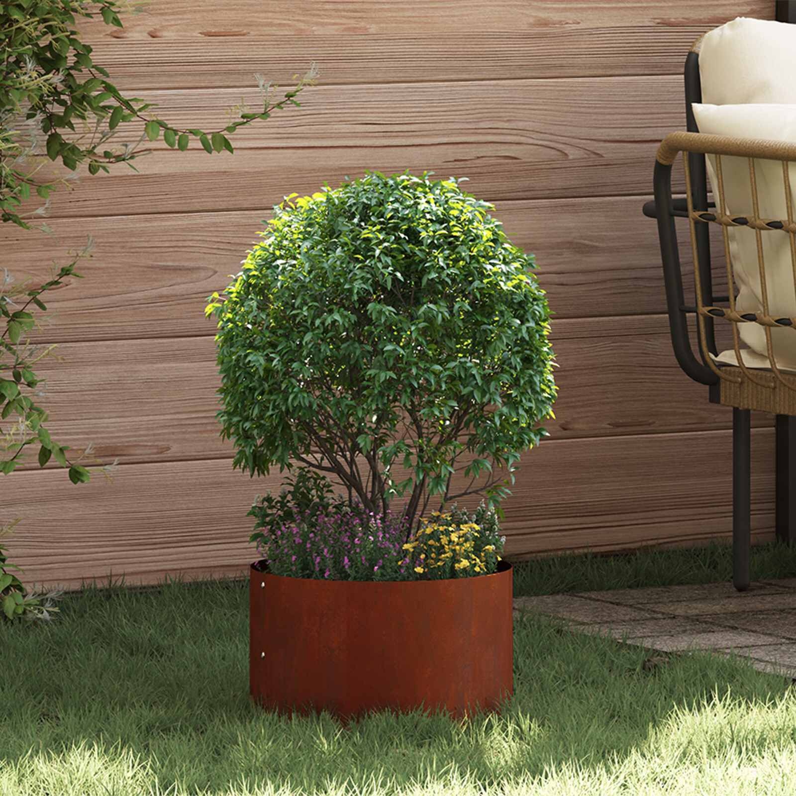 vidaXL Tuinplantbakken 5 pcs Bruin 30 x 30 x 20 cm Cortenstaal
