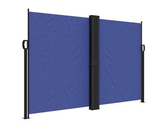 vidaXL Windscherm uittrekbaar 160x600 cm blauw