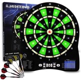 Elektronisch Dartbord met LED Verlichte Cijfers - Professioneel E Dartbord, 6 Soft Darts Inbegrepen