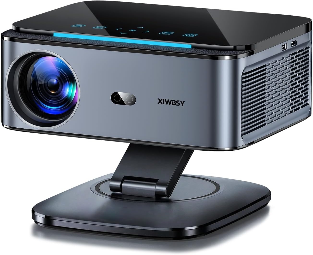 Videoprojector 【1500 ANSI/autofocus/360° draaibaar】 XIWBSY videoprojector Google TV/spraakbediening, WiFi 6 Bluetooth 5.3, 4K retroprojector ondersteunt 38.000 lumen, thuisbioscoop/outdoor projector