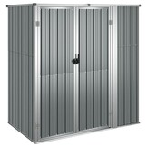 vidaXL Tuinschuur 161x89x161 cm gegalvaniseerd staal grijs