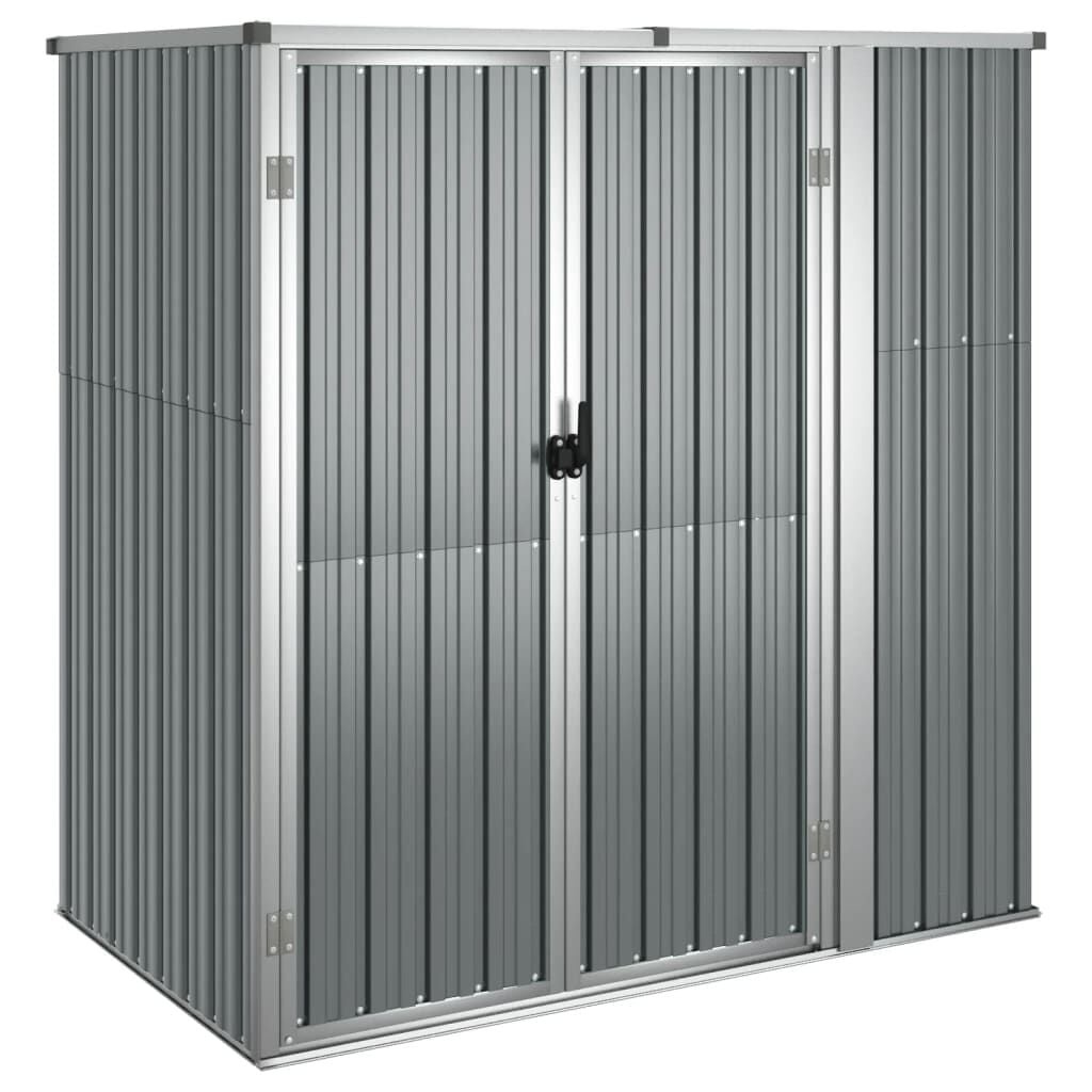 vidaXL Tuinschuur 161x89x161 cm gegalvaniseerd staal grijs