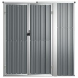 vidaXL Tuinschuur 161x89x161 cm gegalvaniseerd staal grijs