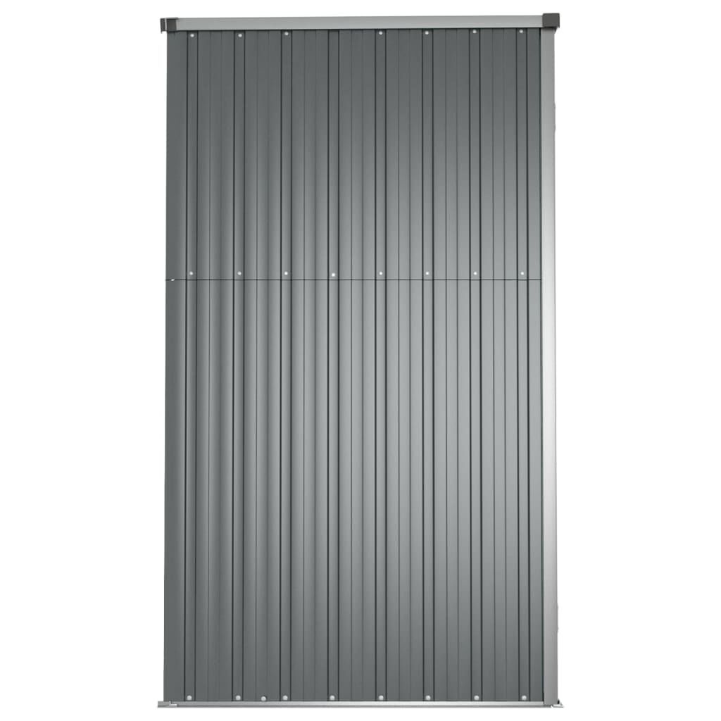 vidaXL Tuinschuur 161x89x161 cm gegalvaniseerd staal grijs