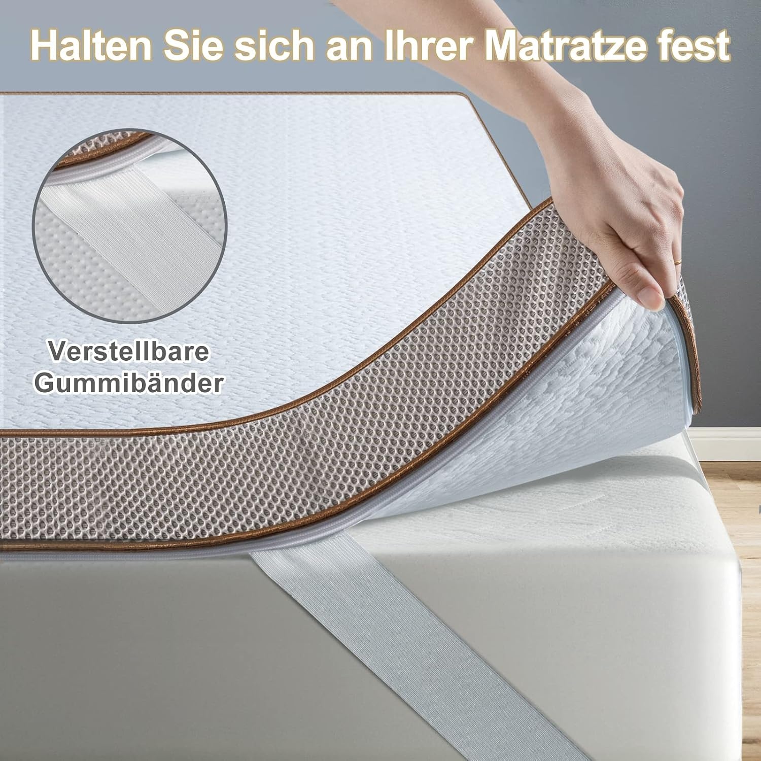 BedStory Topper 180x200cm, 7,5cm Twee Hardheidsgraden H3&H2 Gel Topper met Verwijderbare en Wasbare Hoezen, Ademend en Comfortabel Matras Topper voor Boxspringbed en Oncomfortabele Bedden/Slaapbank - Maat 180x200cm