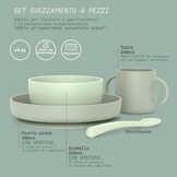 Groen Siliconen Babyservies 4-Delig met Zuignap - 56% Korting