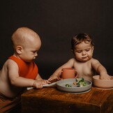Groen Siliconen Babyservies 4-Delig met Zuignap - 56% Korting