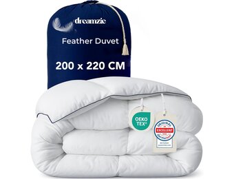 Dreamzie - Ultra Comfort Dekbed 200x220 cm - Dekbed van veren en eendendons - 450 gsm - Oeko-Tex, RDS & Downpass gecertificeerd