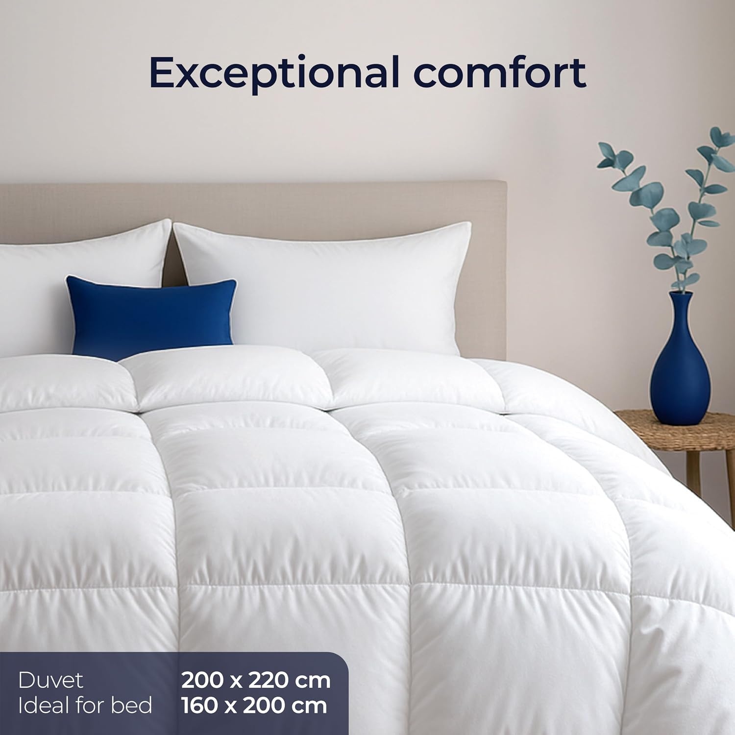 Dreamzie - Ultra Comfort Dekbed 200x220 cm - Dekbed van veren en eendendons - 450 gsm - Oeko-Tex, RDS & Downpass gecertificeerd