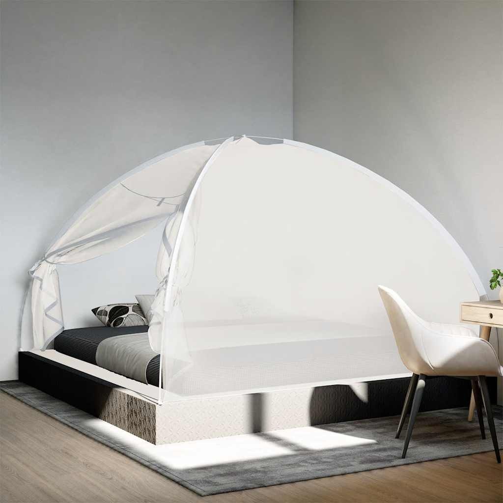 vidaXL Klamboe met deuren Mongolia 220 gaas 200x200x130 cm wit