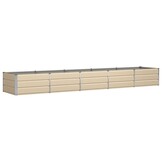 vidaXL Plantenbak Ivoor 400 x 80 x 45 cm Staal