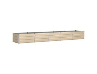vidaXL Plantenbak Ivoor 400 x 80 x 45 cm Staal