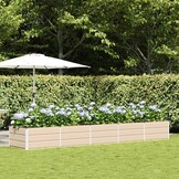 vidaXL Plantenbak Ivoor 400 x 80 x 45 cm Staal