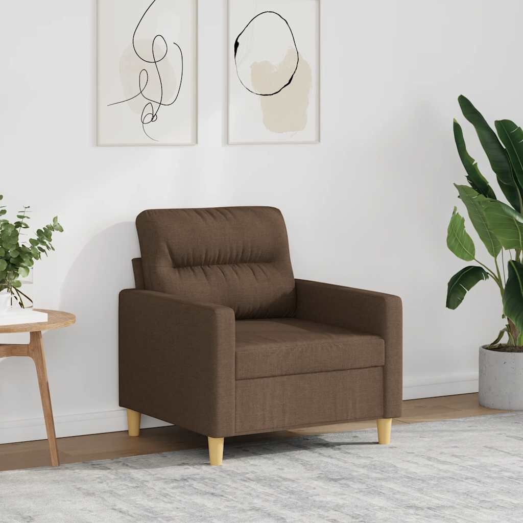 vidaXL Fauteuil Stof Bruin 60 cm Breed - 61% Korting