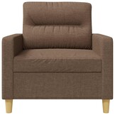 vidaXL Fauteuil Stof Bruin 60 cm Breed - 61% Korting