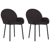 Eetkamerstoelen Kunstleer Zwart (2 stuks) - 61% Korting!