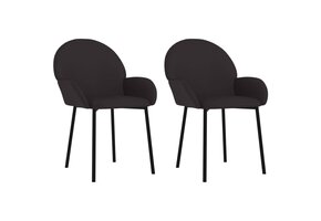 vidaXL Eetkamerstoelen Kunstleer Zwart - 56% Korting
