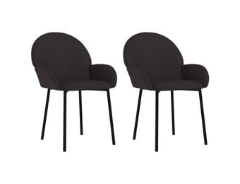 vidaXL Eetkamerstoelen 2 st kunstleer zwart