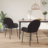 Eetkamerstoelen Kunstleer Zwart (2 stuks) - 61% Korting!