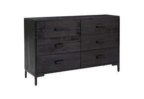Dressoir Grenenhout Zwart - 110cm - 67% Korting