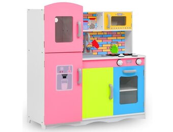 vidaXL Kinderspeelkeuken 80x30x85 cm MDF meerkleurig