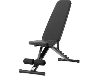 Amazon Basics Adjustable Training Bench with Bench Press Press, Foldable for Home Gym