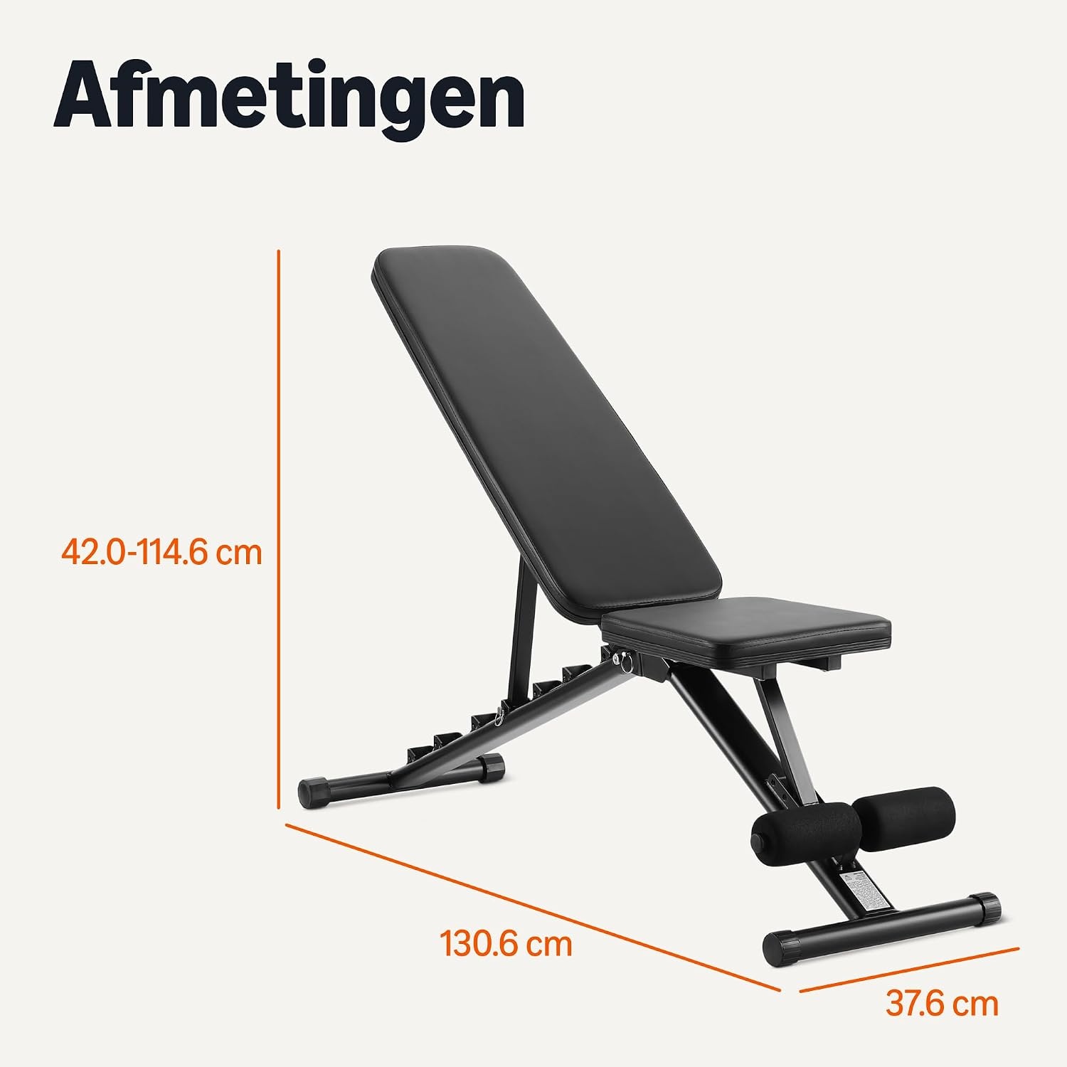 Amazon Basics Adjustable Training Bench with Bench Press Press, Foldable for Home Gym