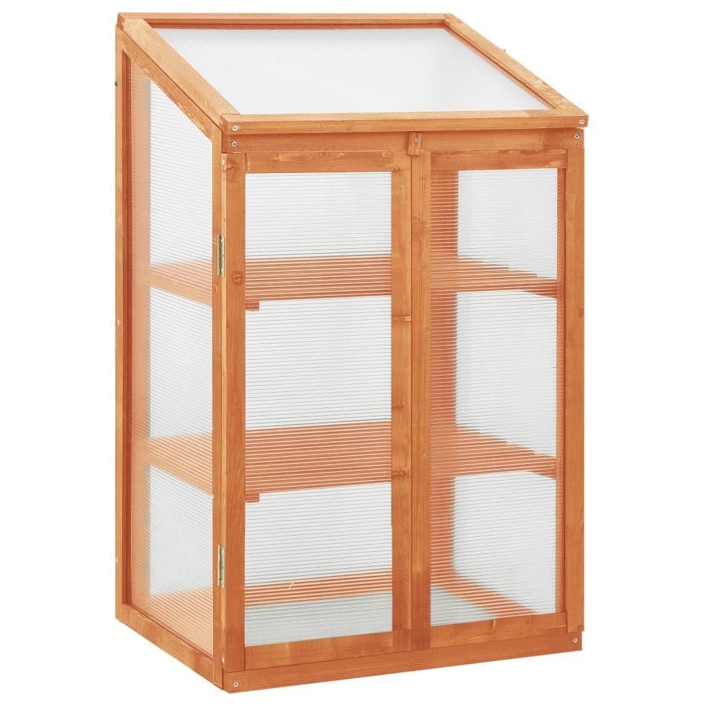vidaXL Broeikas 60x45x100 cm vurenhout