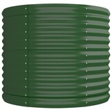 vidaXL Plantenbak 296x80x68 cm gepoedercoat staal groen