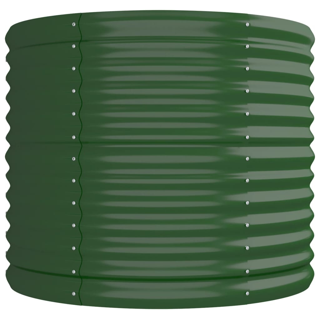 vidaXL Plantenbak 296x80x68 cm gepoedercoat staal groen