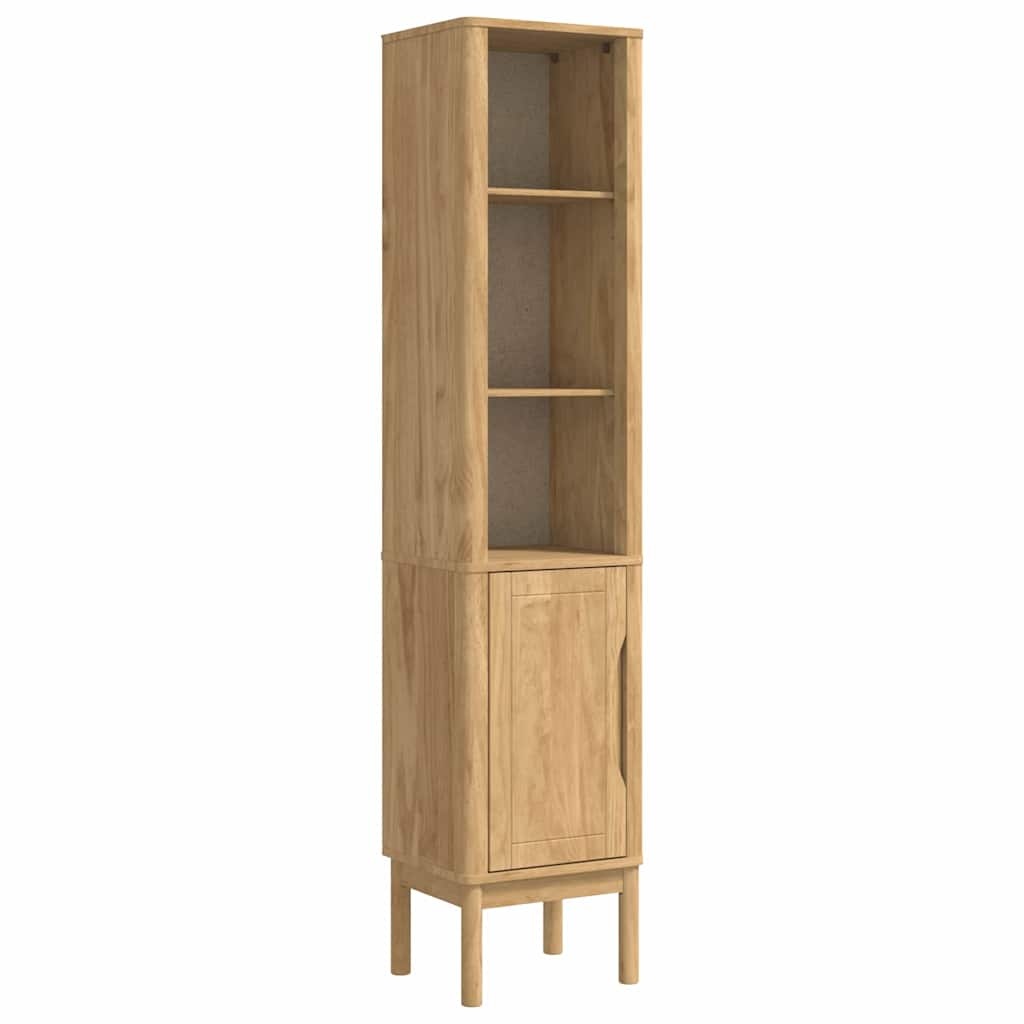 vidaXL Hoge badkamerkast Wasbruin 35 x 30 x 160 cm Massief Vurenhout
