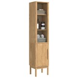 vidaXL Hoge badkamerkast Wasbruin 35 x 30 x 160 cm Massief Vurenhout