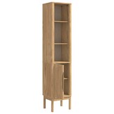 vidaXL Hoge badkamerkast Wasbruin 35 x 30 x 160 cm Massief Vurenhout
