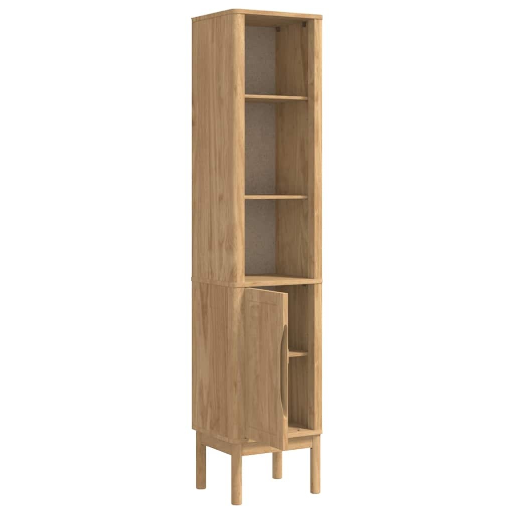 vidaXL Hoge badkamerkast Wasbruin 35 x 30 x 160 cm Massief Vurenhout