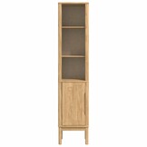 vidaXL Hoge badkamerkast Wasbruin 35 x 30 x 160 cm Massief Vurenhout